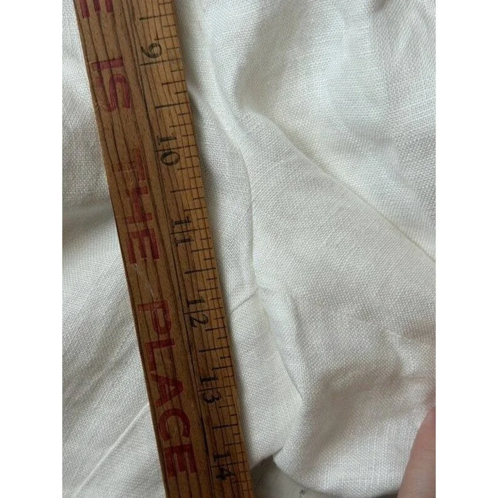 Banana Republic Lina Straight Linen Pants Womens Lined White Size 10